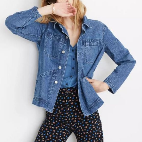 Madewell Denim Patch Pocket Chore Coat Jean Jacket